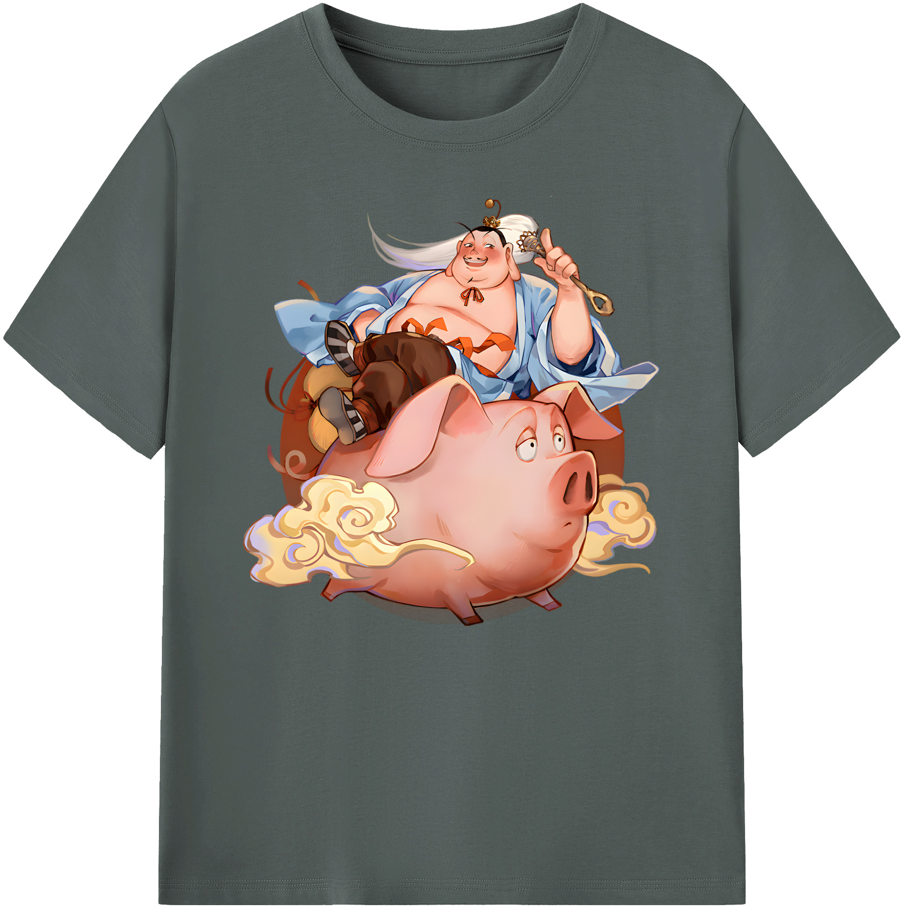 （画像用） Ne Zha 2 ナタ 魔童の大暴れ 綿100％ メンズ半袖Tシャツ｜肌触りやわらか＆通気性